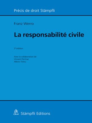 cover image of La responsabilité civile